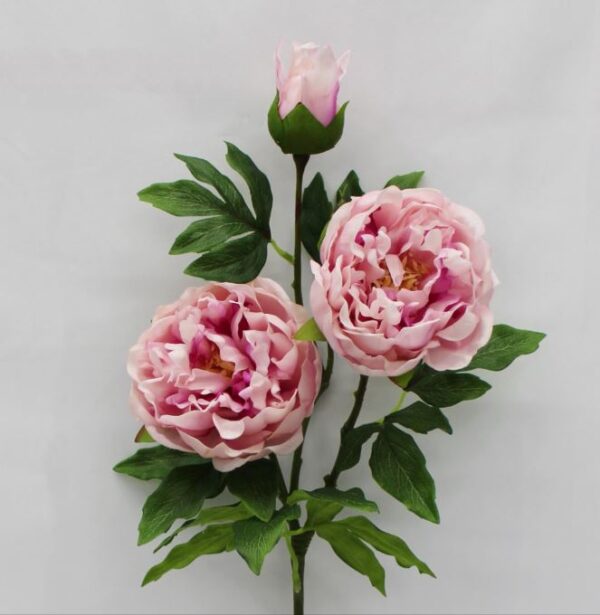 81cm Cut Flower 3 Heads Peony Pink Purple