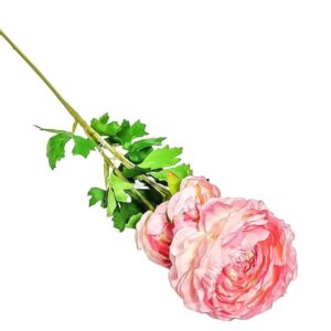 81cm Cut Flower 3 Heads Peony Pink Purple - Image 3