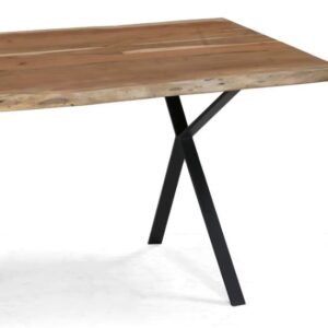 Acacia Wood Dining Table X Leg - Image 2