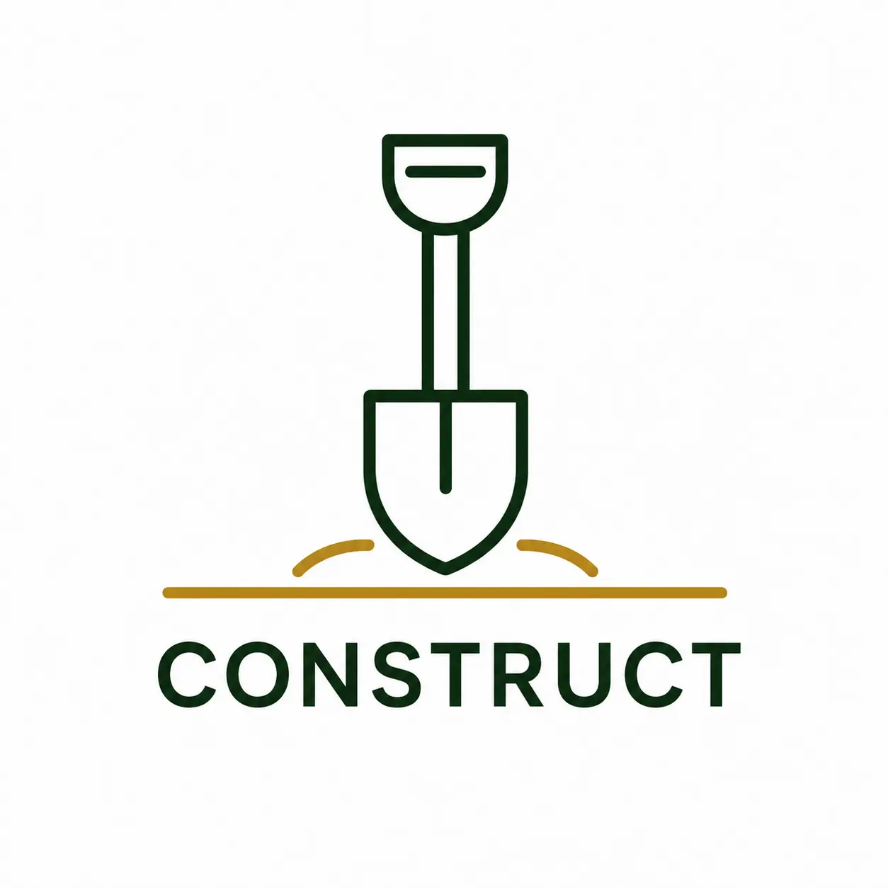 CONSTRUCT landscape construction icon for irrigation paving hardscaping and water features by Down2Earth Pretoria